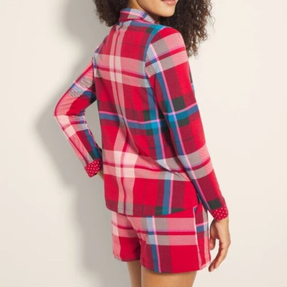 NWT Soma Embraceable Long-Sleeve Notch Top & Short Pj Set - Picture 2 of 8